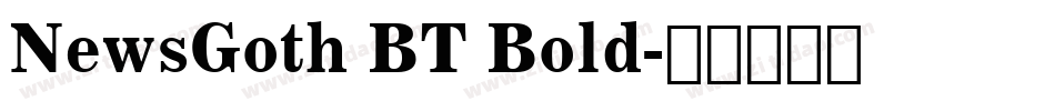 NewsGoth BT Bold字体转换
